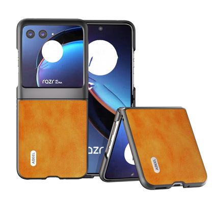ABEEL Dual Color Lichi Texture PU Phone Case, For Motorola Razr 40 Ultra