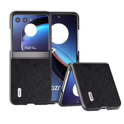 ABEEL Dual Color Lichi Texture PU Phone Case, For Motorola Razr 40 Ultra