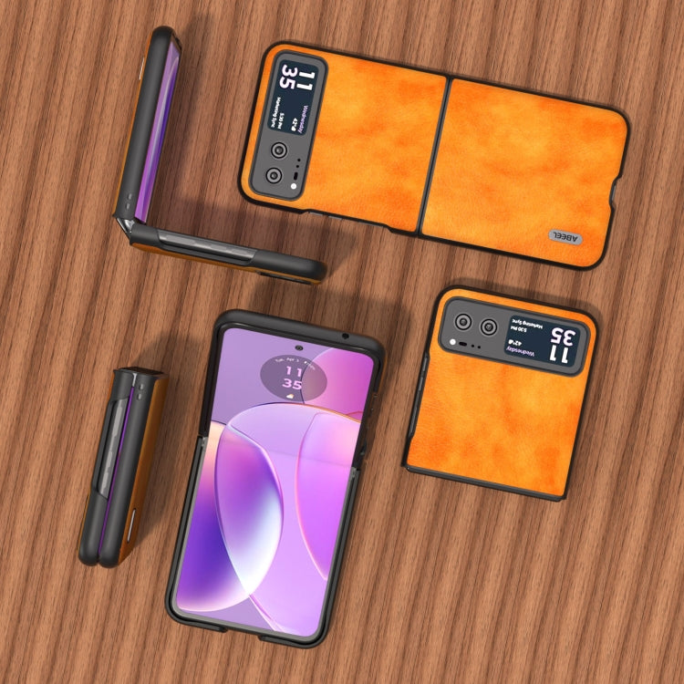 ABEEL Dual Color Lichi Texture PU Phone Case, For Motorola Razr 40