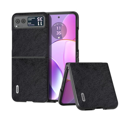ABEEL Dual Color Lichi Texture PU Phone Case, For Motorola Razr 40