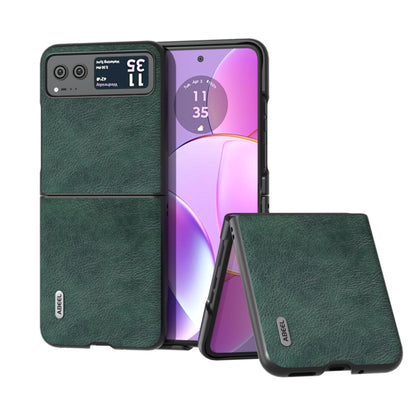 ABEEL Dual Color Lichi Texture PU Phone Case, For Motorola Razr 40