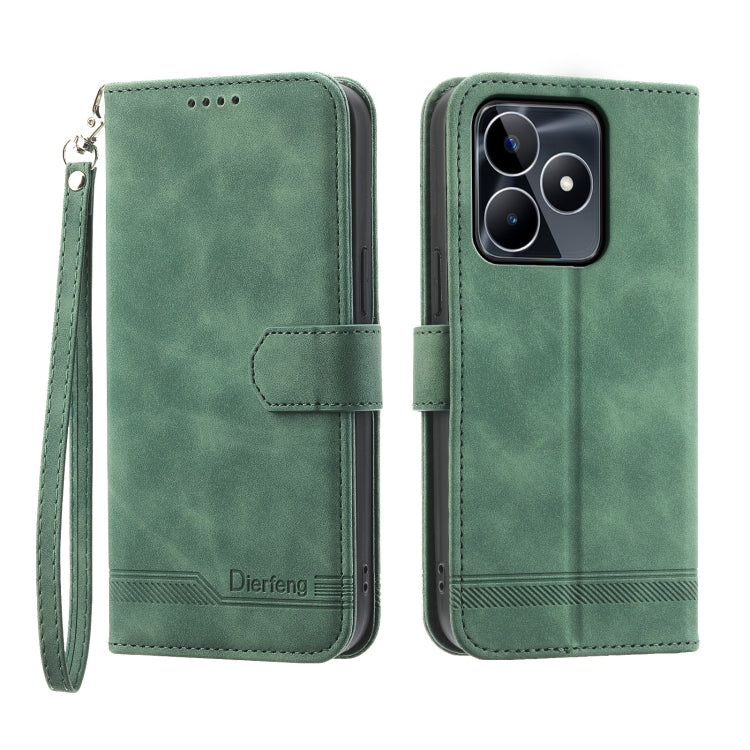Dierfeng Dream Line Leather Phone Case, For Realme C53, For Realme 11 Pro