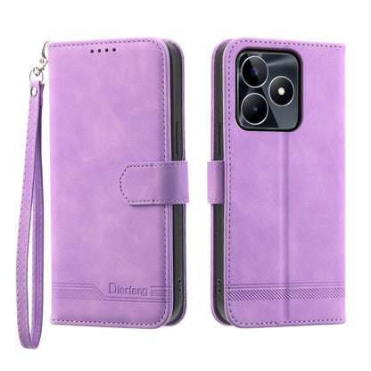 Dierfeng Dream Line Leather Phone Case, For Realme C53, For Realme 11 Pro