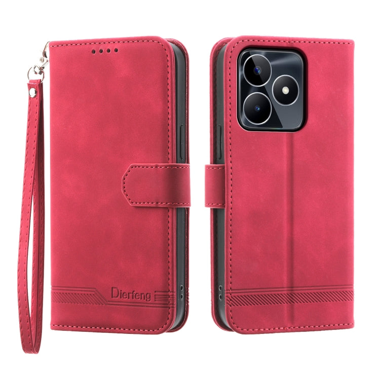 Dierfeng Dream Line Leather Phone Case, For Realme C53, For Realme 11 Pro