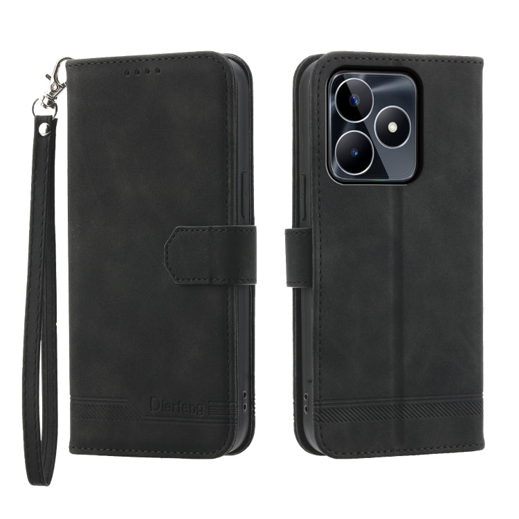 Dierfeng Dream Line Leather Phone Case, For Realme C53, For Realme 11 Pro