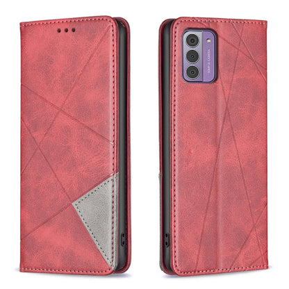 Rhombus Texture Magnetic Leather Phone Case, For Nokia G42, For Nokia C110, For Nokia G310, For Nokia C02