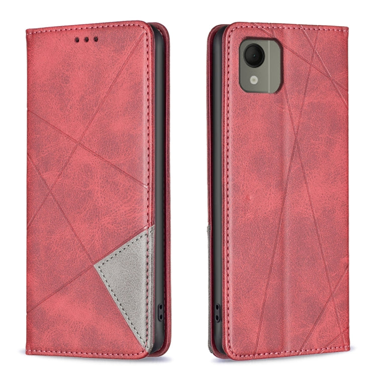 Rhombus Texture Magnetic Leather Phone Case, For Nokia G42, For Nokia C110, For Nokia G310, For Nokia C02