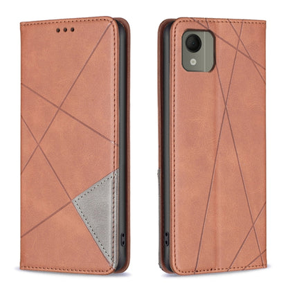 Rhombus Texture Magnetic Leather Phone Case, For Nokia G42, For Nokia C110, For Nokia G310, For Nokia C02