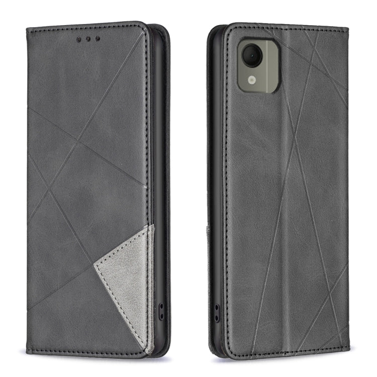 Rhombus Texture Magnetic Leather Phone Case, For Nokia G42, For Nokia C110, For Nokia G310, For Nokia C02