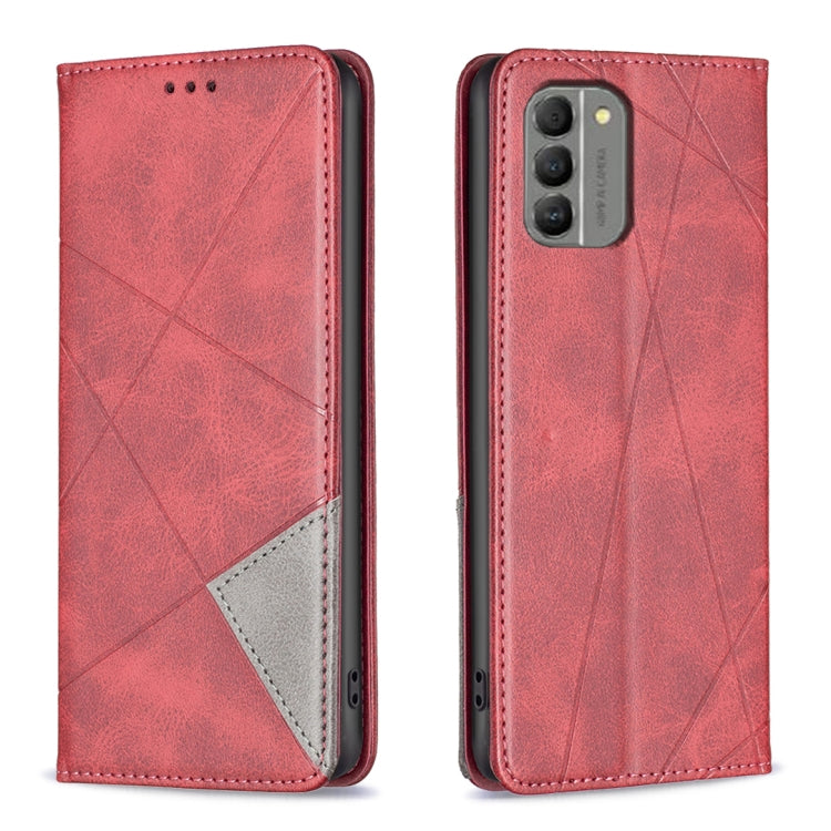 Rhombus Texture Magnetic Leather Phone Case, For Nokia G42, For Nokia C110, For Nokia G310, For Nokia C02