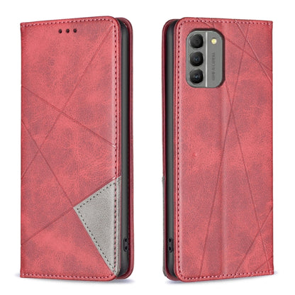Rhombus Texture Magnetic Leather Phone Case, For Nokia G42, For Nokia C110, For Nokia G310, For Nokia C02