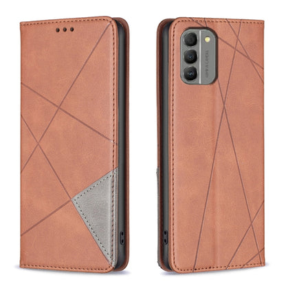 Rhombus Texture Magnetic Leather Phone Case, For Nokia G42, For Nokia C110, For Nokia G310, For Nokia C02
