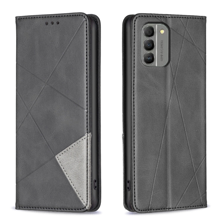 Rhombus Texture Magnetic Leather Phone Case, For Nokia G42, For Nokia C110, For Nokia G310, For Nokia C02