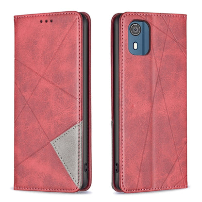 Rhombus Texture Magnetic Leather Phone Case, For Nokia G42, For Nokia C110, For Nokia G310, For Nokia C02