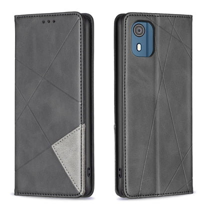 Rhombus Texture Magnetic Leather Phone Case, For Nokia G42, For Nokia C110, For Nokia G310, For Nokia C02