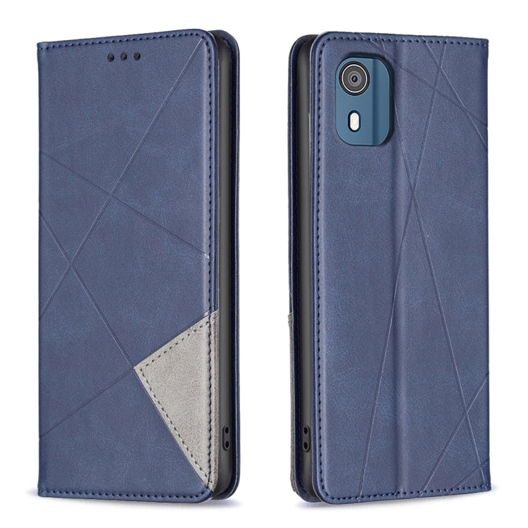 Rhombus Texture Magnetic Leather Phone Case, For Nokia G42, For Nokia C110, For Nokia G310, For Nokia C02