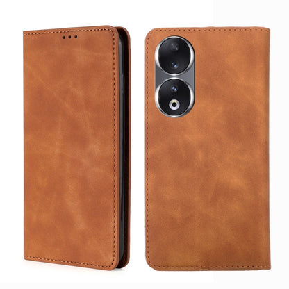 Skin Feel Magnetic Leather Phone Case, For Honor 90 Pro 5G, For Honor 90 5G