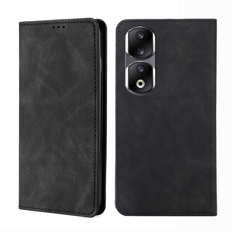 Skin Feel Magnetic Leather Phone Case, For Honor 90 Pro 5G, For Honor 90 5G