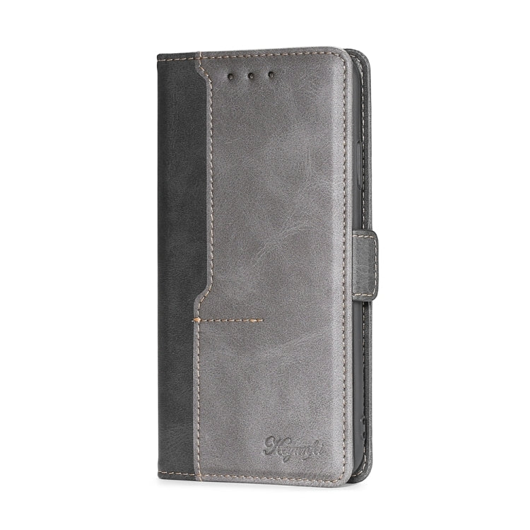 Contrast Color Side Buckle Leather Phone Case, For vivo Y78 5G