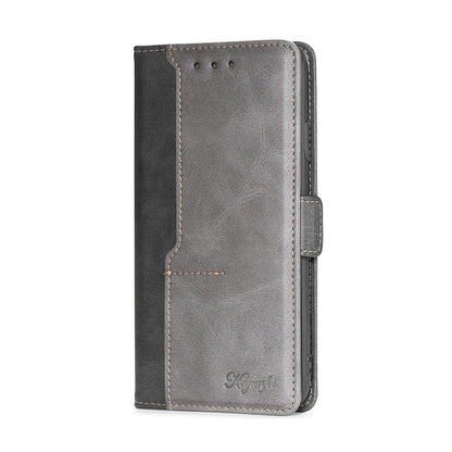 Contrast Color Side Buckle Leather Phone Case, For vivo Y78 5G