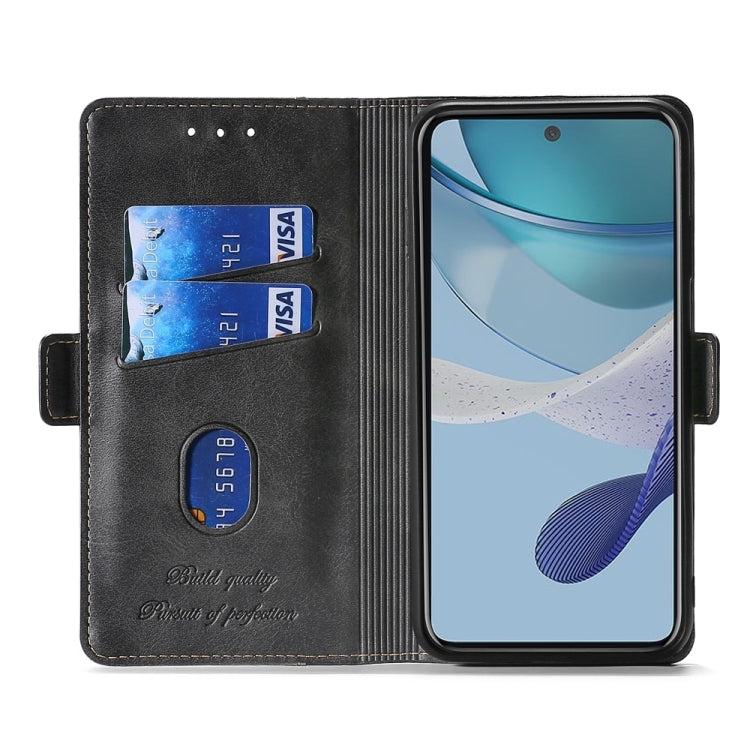 Contrast Color Side Buckle Leather Phone Case, For vivo Y78 5G