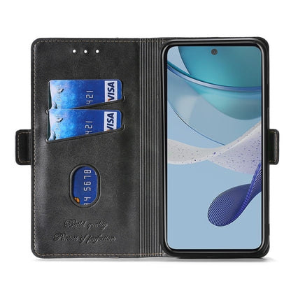Contrast Color Side Buckle Leather Phone Case, For vivo Y78 5G