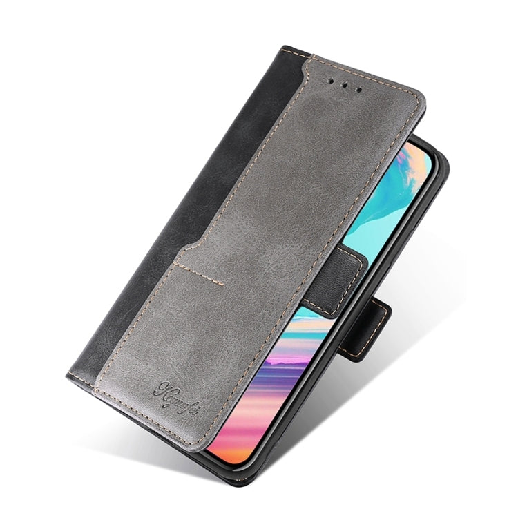 Contrast Color Side Buckle Leather Phone Case, For vivo Y78 5G
