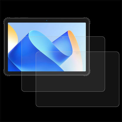 Two-pack tablet tempered glass screen protectors, clear 9H coverage for tablet display