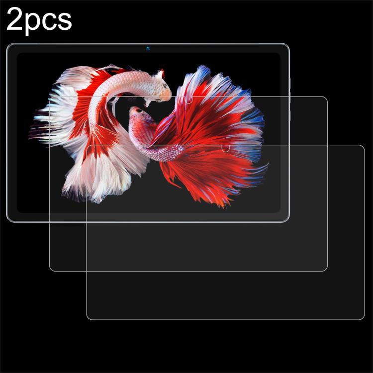 Two-pack tablet tempered glass screen protectors, clear anti-scratch protective films