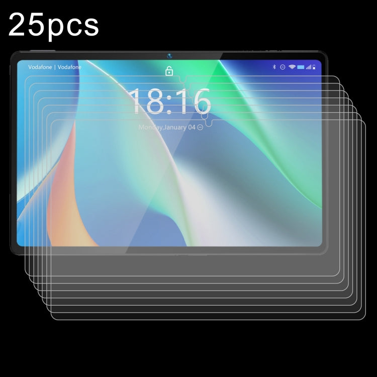 25-pack tempered glass screen protectors with anti-shatter design for tablet screens