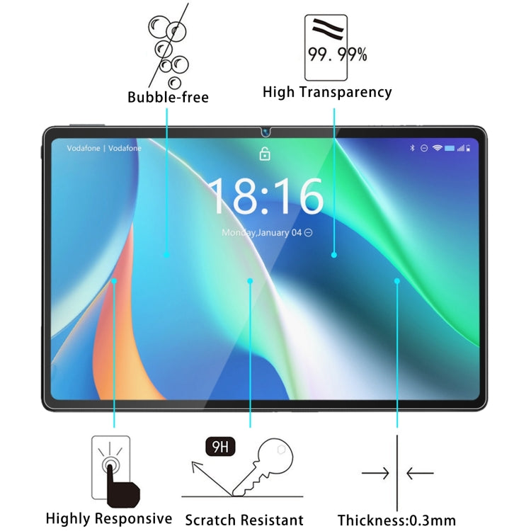 Tempered glass screen protector set, bubble-free, high transparency, 9H, 0.3mm
