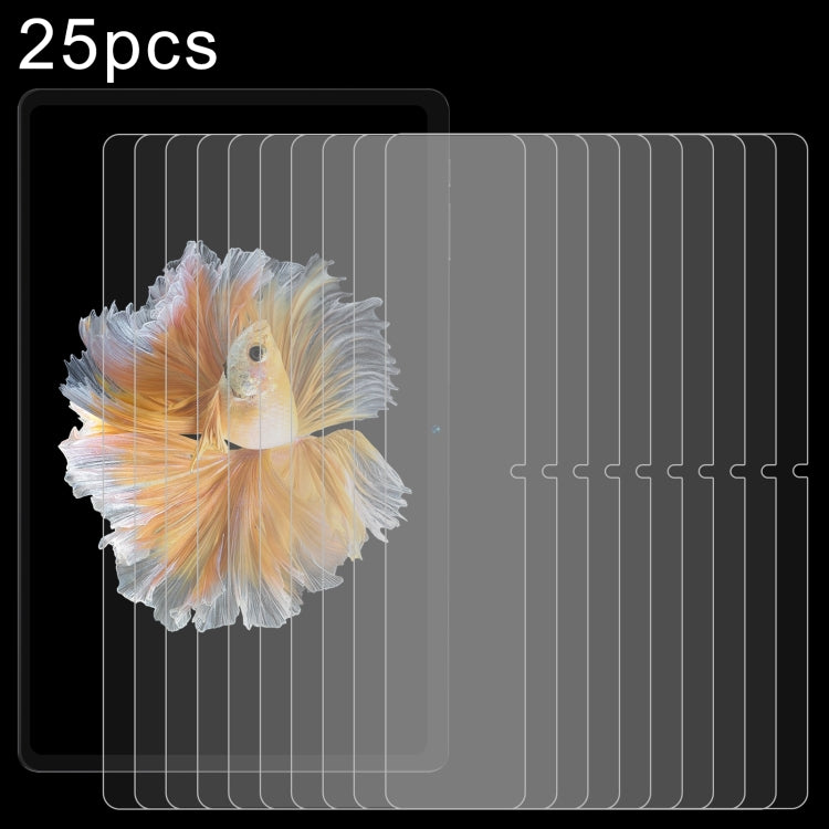 25-pack tempered glass screen protectors with flower pattern visible through films