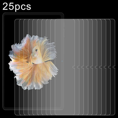 25-pack tempered glass screen protectors with flower pattern visible through films