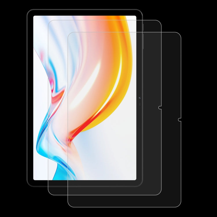Tablet tempered glass screen protector film set, clear anti-shatter layer