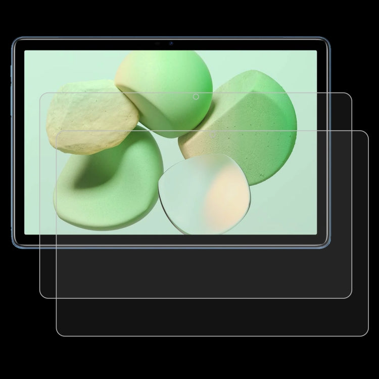 Tablet tempered glass screen protector film set, clear front-facing screen guard