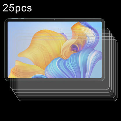 Tablet tempered glass screen protectors, layered clear sheets protecting the display area.