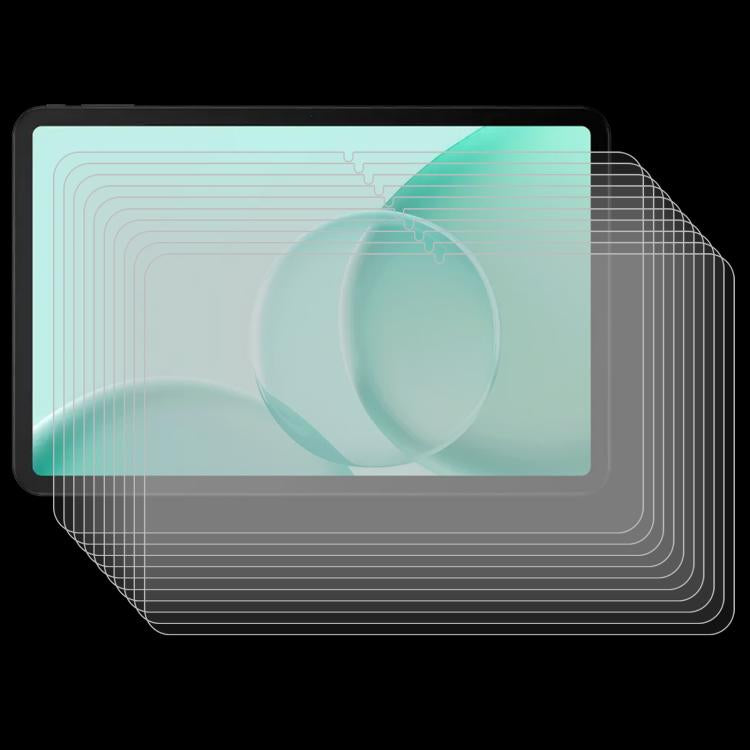Tablet screen protector tempered glass film set, 25 pcs, stacked overlay on a tablet display.