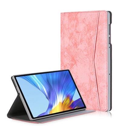 Pink marble-texture folio case with card slot, horizontal flip stand for tablet