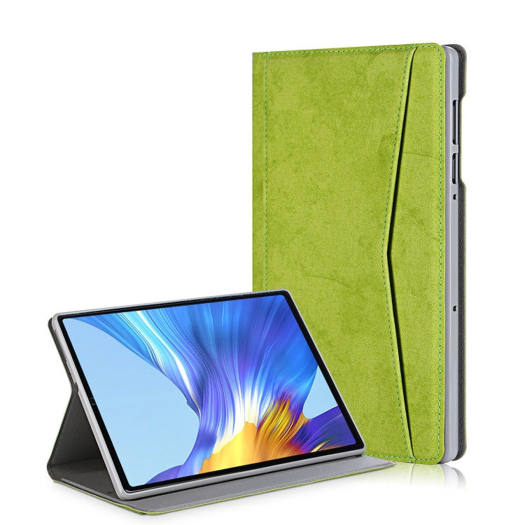 Green marble-texture folio case with card slot, horizontal flip stand for tablet