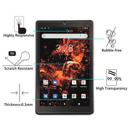 2pcs 9H 0.3mm Explosion-proof Tempered Glass Film, For Orbic TAB8 4G, For Orbic Tab 10R 4G