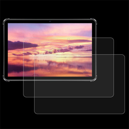Tablet tempered glass screen protector film, 2-pack, with rounded edges and fit guides