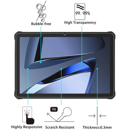 Tablet tempered glass screen protector, 9H hardness, 0.3mm thickness, scratch resistant