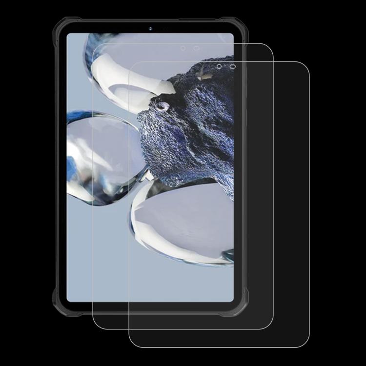 Tablet tempered glass screen protector film set, 2-pack, transparent protection pieces for install