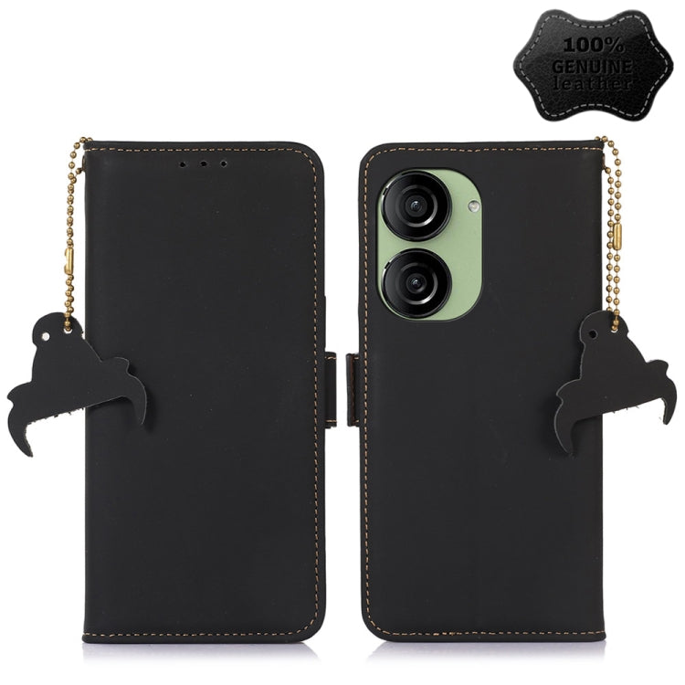 Genuine Leather Magnetic RFID Leather Phone Case, For Asus Zenfone 10 / Zenfone 9