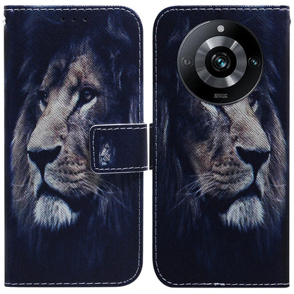 Blue wolf themed flip leather phone case with magnetic wallet flap and card slot