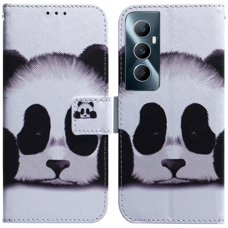 White flip leather phone case with cartoon panda face and card slot