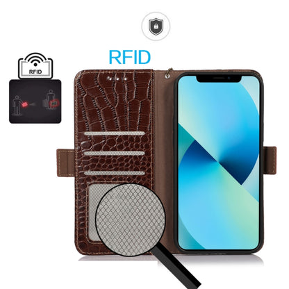 Crocodile Top Layer Cowhide Leather Phone Case, For Asus ZenFone 10 / ZenFone 9