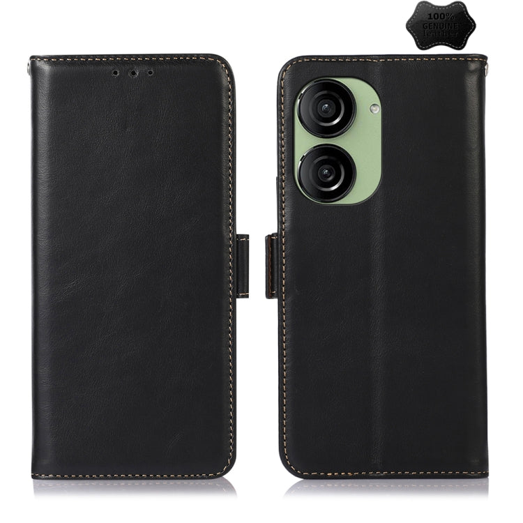 Magnetic Crazy Horse Texture Genuine Leather RFID Phone Case, For Asus ZenFone 10 / 9