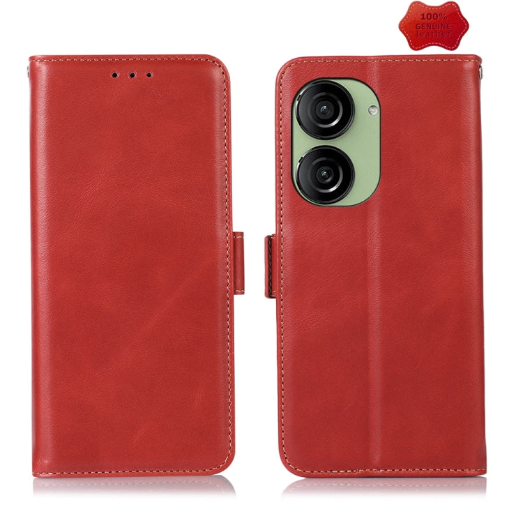 Magnetic Crazy Horse Texture Genuine Leather RFID Phone Case, For Asus ZenFone 10 / 9