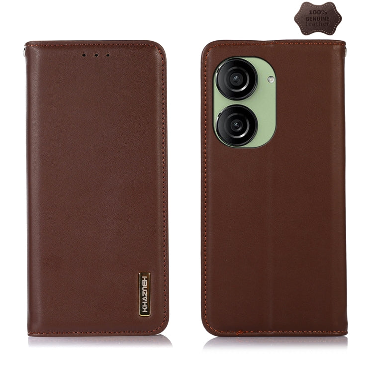 KHAZNEH Nappa Top Layer Cowhide Leather Phone Case, For Asus ZenFone 10 / ZenFone 9